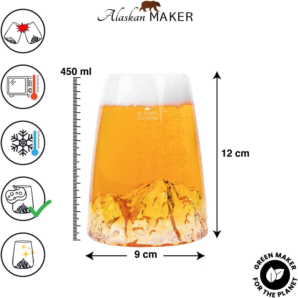 Alaskan Maker Tofane bicchiere da birra o long drink - immagine 5