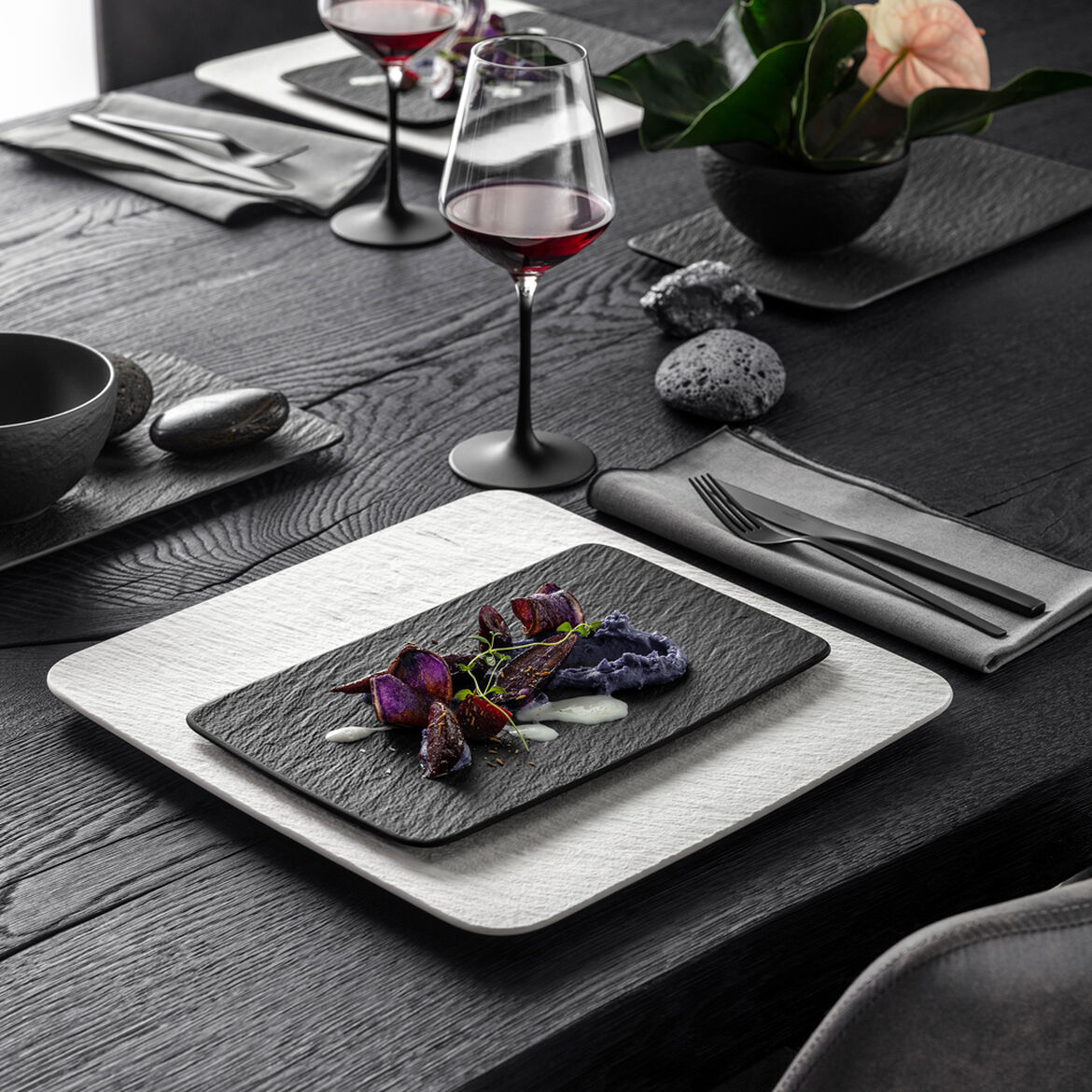 Villeroy & Boch Piatti in porcellana Manufacture Rock nero - immagine 33