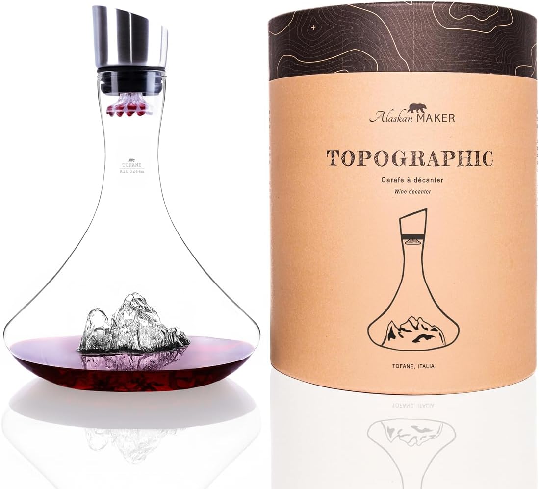 Alaskan Maker Tofane Caraffa decanter L 1,8 con tappo 3 in 1