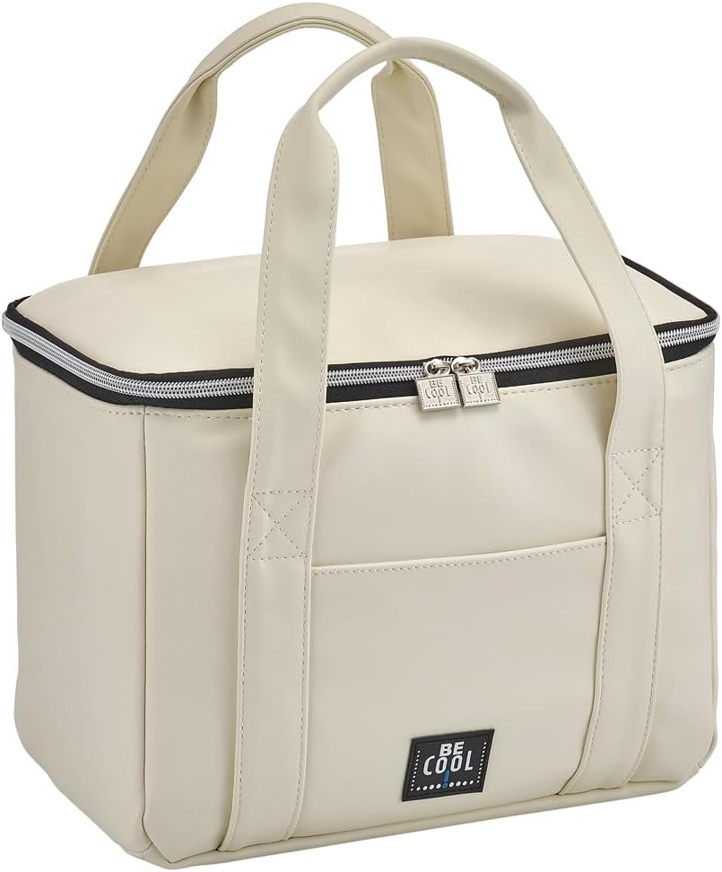 Be Cool Elegante borsa frigo termica da città in bianco crema